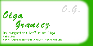 olga granicz business card